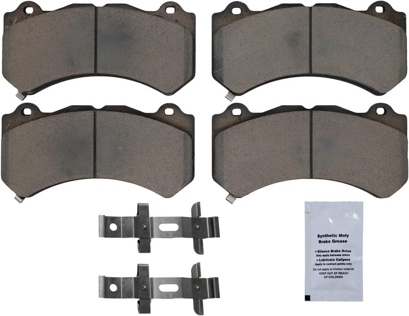 HUSCH D1405 Front Ceramic Brake Pads Kit Fit For Cadillac ATS 2016-2019, For CTS 2009-2015, For Chevrolet Camaro 2012-2020, For Corvette 2015-2019, For Dodge Challenger 2015-2018 - Image 2